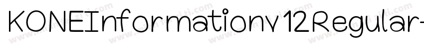 KONE Information v12 Regular字体转换